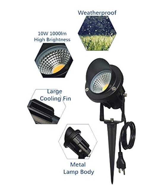 LED Outdoor Spotlight Flag Light 10W Spot Lights Landscape Lighting Warmwhite