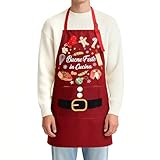 DPKOW Buone Feste in Cucina Grembiule Natale Idee Regalo per Uomo Donna Grembiule Natale Divertenti Regalo, Natalizi Gadget Italiano