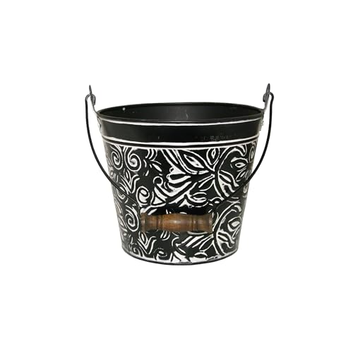 Headwind Vintage Collection 12 in Charcoal Bucket Planter
