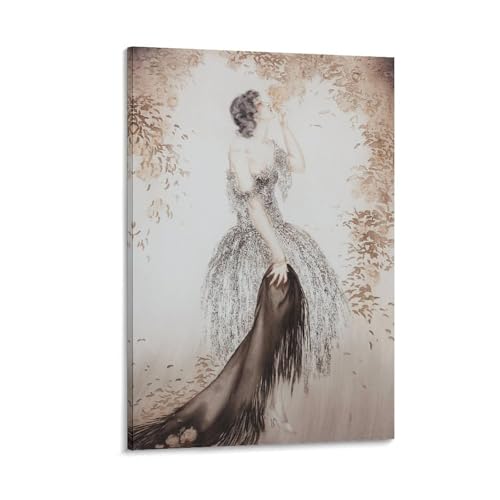 Châle noir Louis Icart impression sur toile haut de gamme 60 x 90 cm aux finitions soignées
