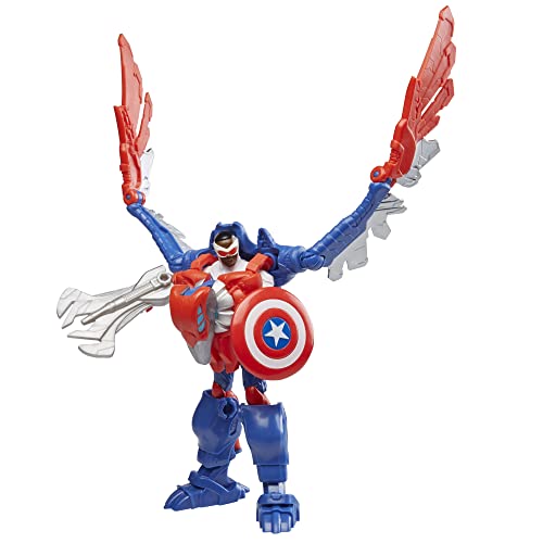 Marvel Mech Strike Mechasaurs, 4-Inch Captain America with Redwing Mechasaur Action Figures, Super Hero Toys for Kids Ages 4 and Up - image 7