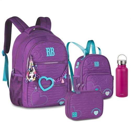 Kit Escolar Feminino Mochila de Costas Lancheira Termica Estojo Box Rebecca Bonbon Oficial