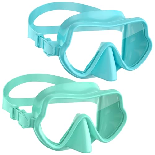 WSTOO Frameless Tempered Glass Swim Goggles with Nose Cover, Unisex Adult