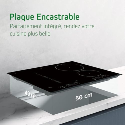 SAUTER table de cuisson induction 60 cm 4 foyers SPI9648BP - vue 8