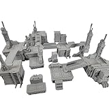 Industrial Terrain Set fits 40k and Kill Team. Wargaming Tabletop Scatter Terrain & Modular Scenery for 28mm and 32mm games. Towers, Walkways, Ladders, Stairs, Antennas, Pipes