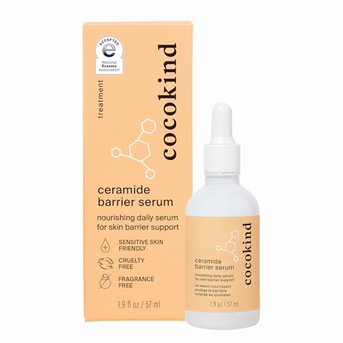 Cocokind Ceramide Barrier Serum Hydrating Serum to Reduce Dryness All Skin Types including Sensitive Skin Fragrance Free Cruelty Free Jumbo Bottle 2oz