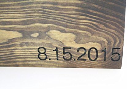 Wood Box With Date Engraved and Lid 12"x 12"x 6" Wedding Box Special Event Time-Stamp Box Time Capsule Keepsake Boxes Stained Dark Walnut