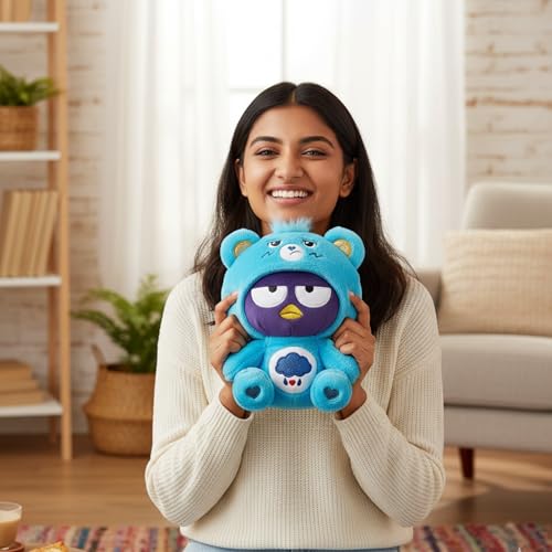 Image of Flufies Plush with Free Squishy - Soft Toys for New Born Baby and Baby Boy - Soft Toy for Home Decor (Maru Bear as Grumpy Bear)