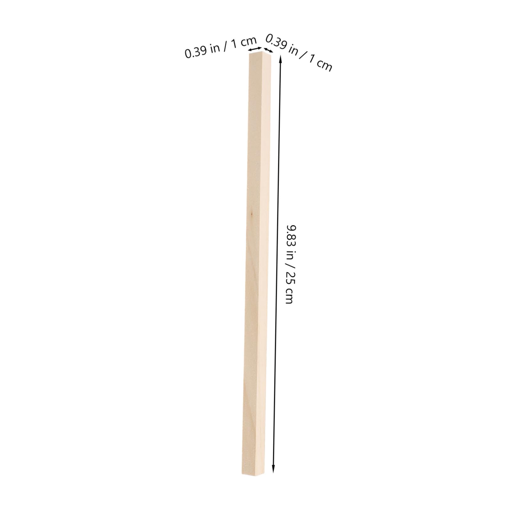 Gadpiparty 60 Stück Quadratische Holzbearbeitungsdübel aus Lindenholz 25 X 1cm Flexibel und Zuschneidbar für Selbstgemacht Holzbastelarbeiten und Modellbau zu Hause