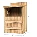 STARSWR Owl House for Outdoors,Screech Nesting Box, Saw Whet Owl Box Big Bird House for Outside,Large Wood Rectangular Opening Bird Box