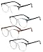 Eyekepper 4 Pack Ladies Reading Glasses Oversized Square Readers for Women Reading +2.00