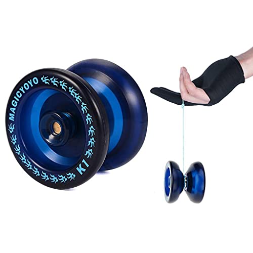 Image of High Performance ABS PP Magic Yoyo K1 Spin YOYO Ball Bearing String 1A 3A 5A Trick Toys for Kids /Adults Blue