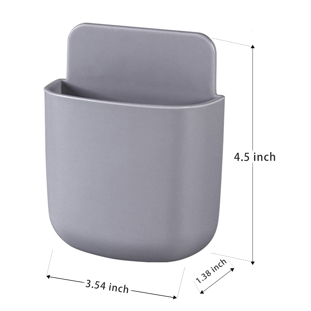 Soportes de control remoto para montaje en pared, soportes adhesivos para bolígrafos (3 unidades, gris)