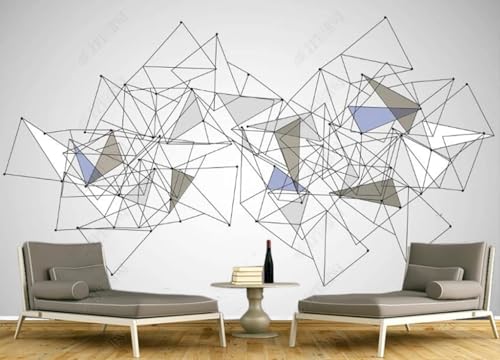 Motivo Geométrico Abstracto 3D Papel Pintado Fondos Oficina Sala De Estar Sofá Dormitorio TV Fondo Decoración-300cm×210cm