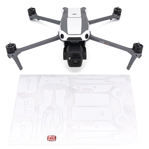 WRAPGRADE Skin Decal Sticker Accent Color Compatible with DJI Air 3S (Racing White)
