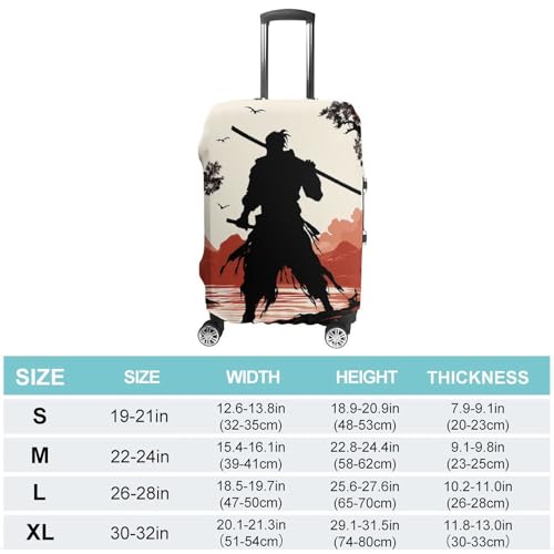 Samurai Luggage Cover Dustproof Travel Suitcase Cover Elastic Suitcase Protector XL Luggage Sleeves Fit 19-32 Inch Luggage2