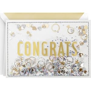 Hallmark Signature Congratulations Engagement Card, Bridal Shower Card, Wedding Card (Congrats Confetti)