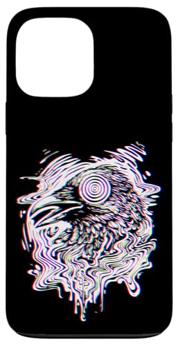 Hypnotic Glitch Raven Trippy Vaporwave �e�N�m���C�u EDM �X�}�z�P�[�X iPhone 13 Pro Max �p