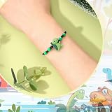 DONYUDE Grandson Gifts from Grandma Grandpa Dinosaur Bracelets Grandson Bracelet Teen Birthday Gift Jewelry for Him Stocking Stuffers
