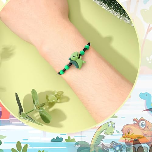 DONYUDE Grandson Gifts from Grandma Grandpa Dinosaur Bracelets Grandson Bracelet Teen Birthday Gift Jewelry for Him Stocking Stuffers