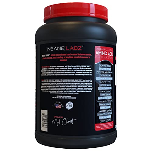 Image of Insane Labz Insane Whey,100% Muscle Building Whey Protein, BCAA Amino Profile, Mass Gainer, Meal Replacement (Cookies & Cream, 30 Servings)