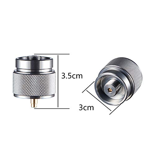 Kbrotech Camping Stove Adapter 1Lb Propane Small Tank Input And A Lindal Valve En417 Output Outdoor Cylinder Lpg Canister Convert (Gray) #TOP2