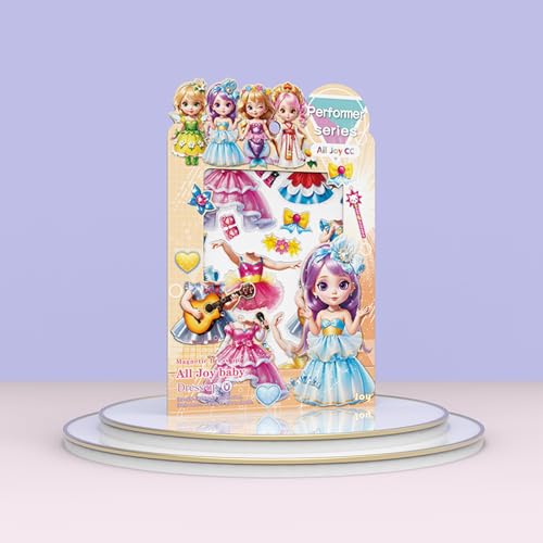 Magnetische Anziehpuppen, Magnetische Anziehpuppen Set mit magnetischen Anziehpuppen und Mädchen Kostüme, Kleinkind Mädchen Spielzeug für Mädchen Alter 3+ Pflege Kreativität (Leistungsreihe)
