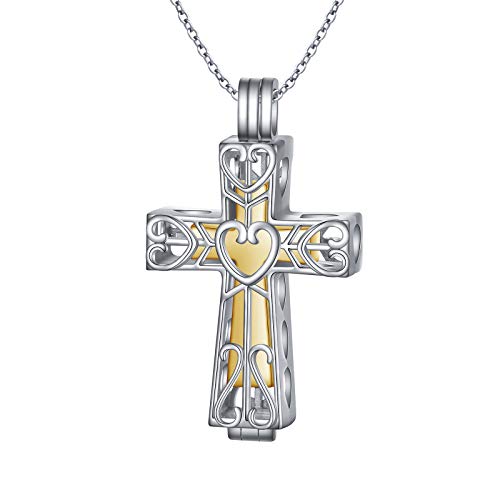 Collar de girasol para cenizas humanas en plata S925 para llevar su luz siempre
