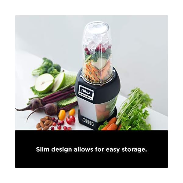 Ninja BL450C, Nutri Pro Personal Blender For Juices, Shakes & Smoothies, 18 and 24 Oz cups, Black/Silver, 900W (Canadian Version) - Image 5