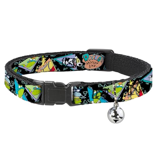 Collar de gato separable de Rocko Modern Life negro y azul 2