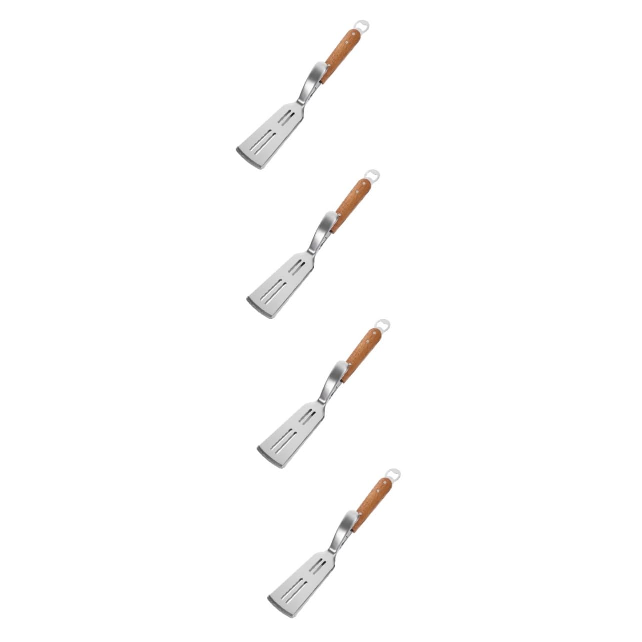 Alipis 4pièces Pince à Nourriture Acier Inoxydable Avec Manche Bois Ustensile De Cuisine Pour Barbecue Cuisson Service De Buffet Et Friture Pince Alimentaire Et Pratique