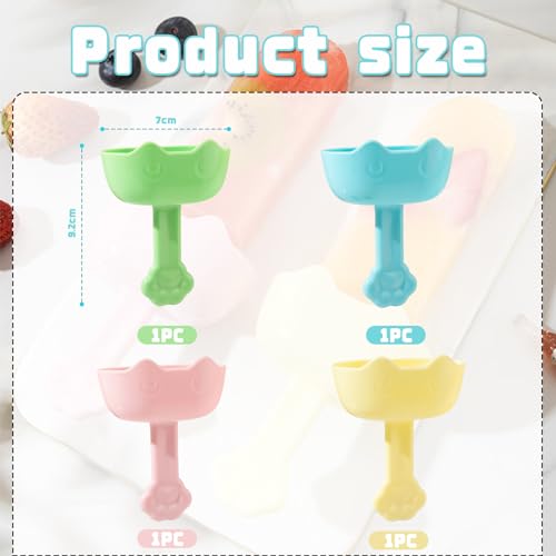 Goiern Tropffrei EIS am Stiel-Halter für Kinder, 4 Stück Eishalterung Kinder Eisstiele Wiederverwendbar, Popsicle Holder für Kinder Kleinkinder