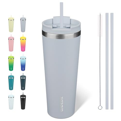 Image of BJPKPK 26 oz Coffee Tumbler with Straw, Insulated Stainless Steel Cup