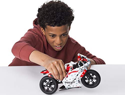 417HT8h7S9L MECCANO - DUCATI MOTO GP - Superbe Réplique Moto Ducati GP - Coffret Inventions Avec 350 Pièces Et 2 outils - Jeu de Construction - 6044539 - Jouet Enfant 10 Ans et +