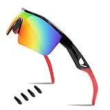 FEISEDY Polarisierte Kinder Sportbrille B2454 mit Enthält 1 Passende Ersatznasenpads (bei der Brille inkludiert) + 2 Zusätzlichen Ersatznasenpads
