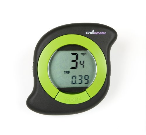 Strollometer Wireless Stroller Speedometer/Odometer (Black/Green)