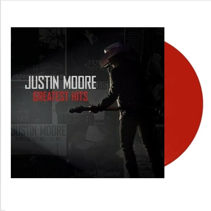 Justin Moore Greatest Hits - Exclusive Limited Edition Translucent Red Colored Vinyl LP
