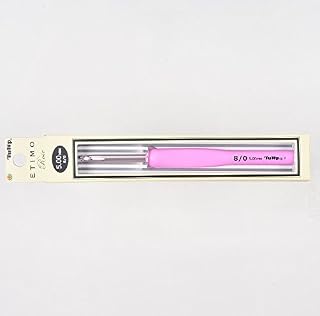 Tulip ETIMO ROSE Cushion Grip Aluminium Silver Crochet hook (5.0mm)