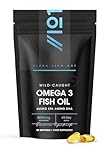 Omega 3 Wild-Caught Fish Oil 2000mg - 660mg EPA 440mg DHA - 90 Softgels - No Additives — Resealable and Recyclable Pouch by Alpha01