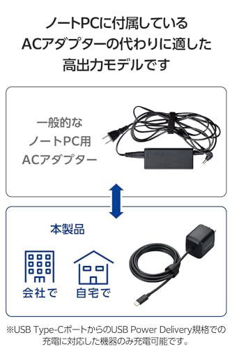 エレコム 充電器 Type-C 65W EC-AC8665BK