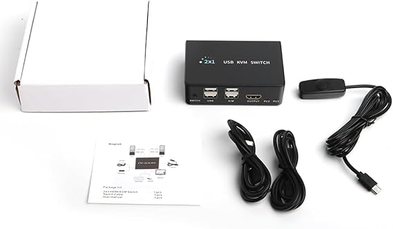 Dark 2xHDMI 4xUSB KVM SWITCH 4K/30Hz (DK-AC-KVMHD01)