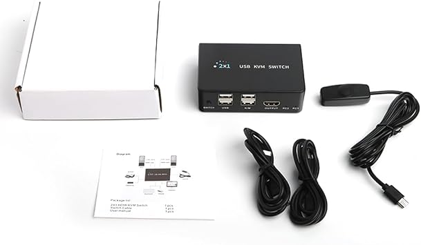 Dark 2xHDMI 4xUSB KVM SWITCH 4K/30Hz (DK-AC-KVMHD01)