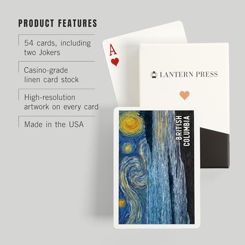 Baraja Póker British Columbia Starry Night 52 cartas miniatura 3
