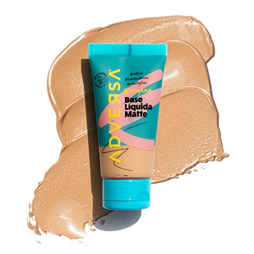 ADVERSA - Vegan Matte Liquid Foundation - Face Makeup, Full Cover...