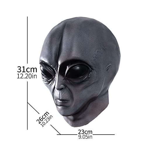 Image of Vmonke Realistic Alien Face Masks Extraterrestrial Encounter Prank Masks Fun Halloween Cosplay