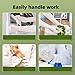JINGLIKANG Long Sleeves Durable Disposable Nitrile White Gloves 15inches,Powder-Free Cleaning Dishwashing Waterproof 30 (White, L)