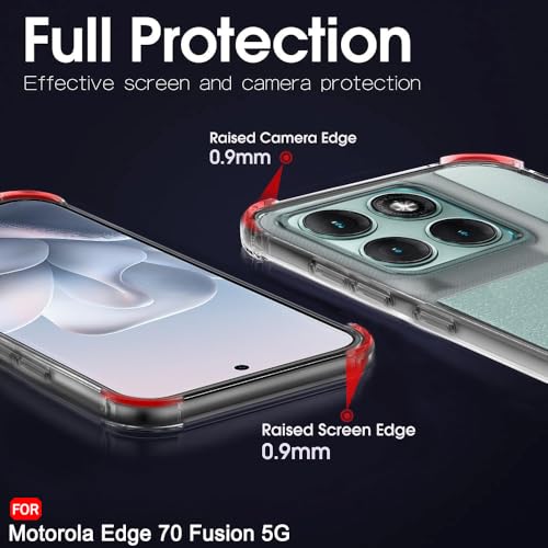 Image of TheGiftKart Back Cover Case for Motorola Moto Edge 70 Fusion 5G | Shockproof & Hybrid Design | Camera & Screen Protection | Clear Transparent Moto Edge 70 Fusion Back Cover (PC & TPU, Smoked Bumper)