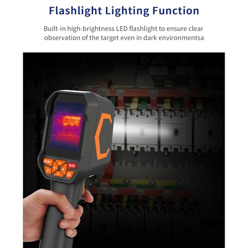 Luocute Wärmebildkamera, 300 X 225 Super-IR-Auflösung, Tragbare Infrarotkamera mit 2600 MAh und 8 GB Speicher, für Ingenieure, Elektriker, Bauinspektoren