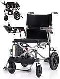 loktch Lightweight Foldable Electric Wheelchair for Adults with Wider Seats,20km Range,Removable 10Ah Lithium Battery,Mobility Chair for Seniors - Indoor&Outdoor