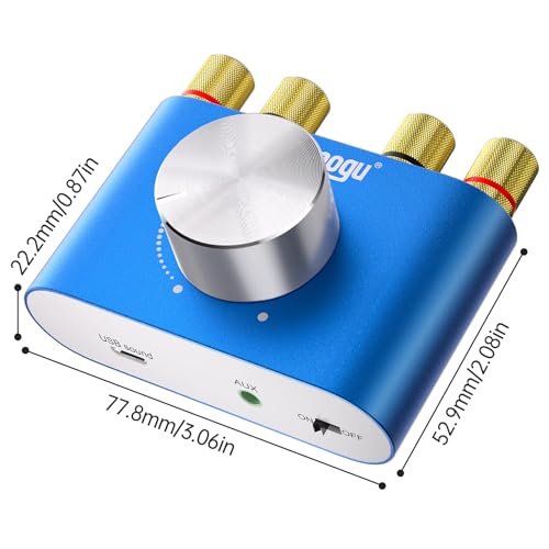 Facmogu SKU17021 F900S 160W Mini Bluetooth 5.0 Power Amplifier, 2 Channel 80Wx2 Stereo Hi-Fi Digital Amp, Portable Wireless Audio Receiver Sound Speaker Amplifer thumb #7